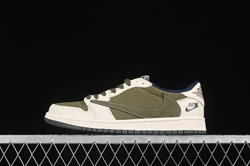 All categories Air Jordan Jordan series basketball shoes Air Jordan 1 Low High-end customized low-top sneakers Travis Scott x Fragment Design x Air Jordan 1 Low OG SP AJ1 Dior co-branded beige color low-top cultural and casual sneakers LD2025-008